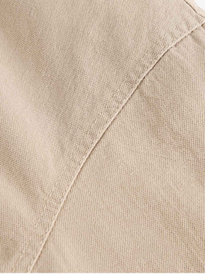 Zip Front Shirt Collar Boxy Jacket