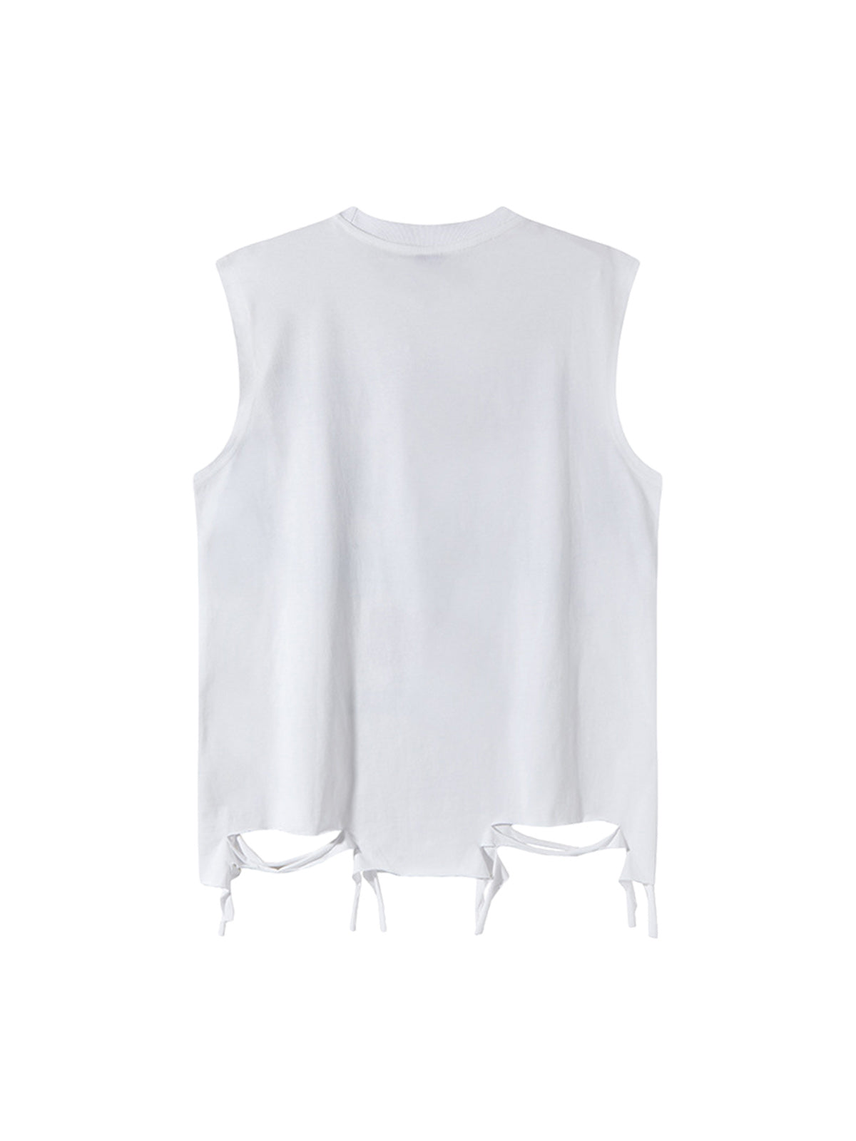 Retro Tattered Print Vest