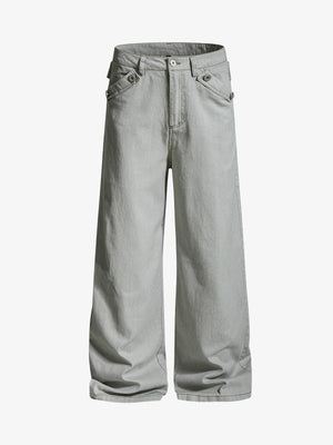 Cross Buckle Strap Wide Leg Pants 