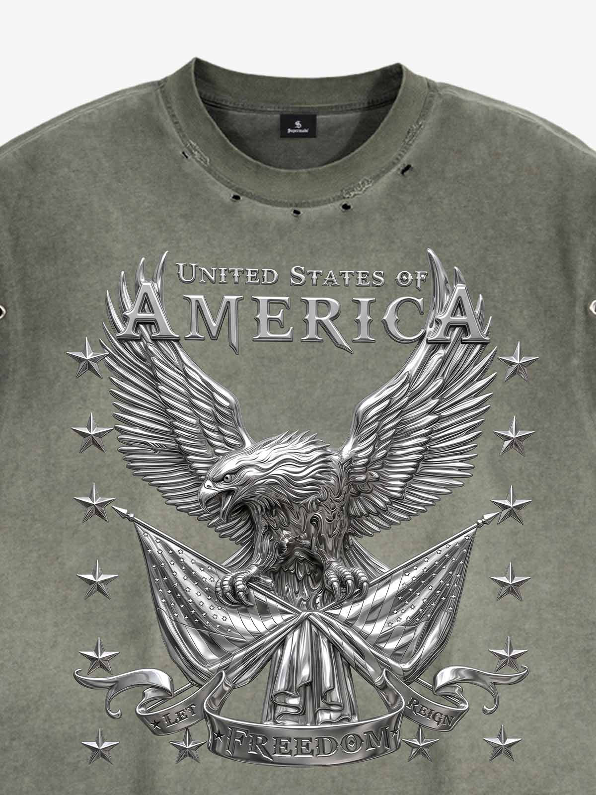 Vintage Freedom Eagle Sleeveless T-Shirt 