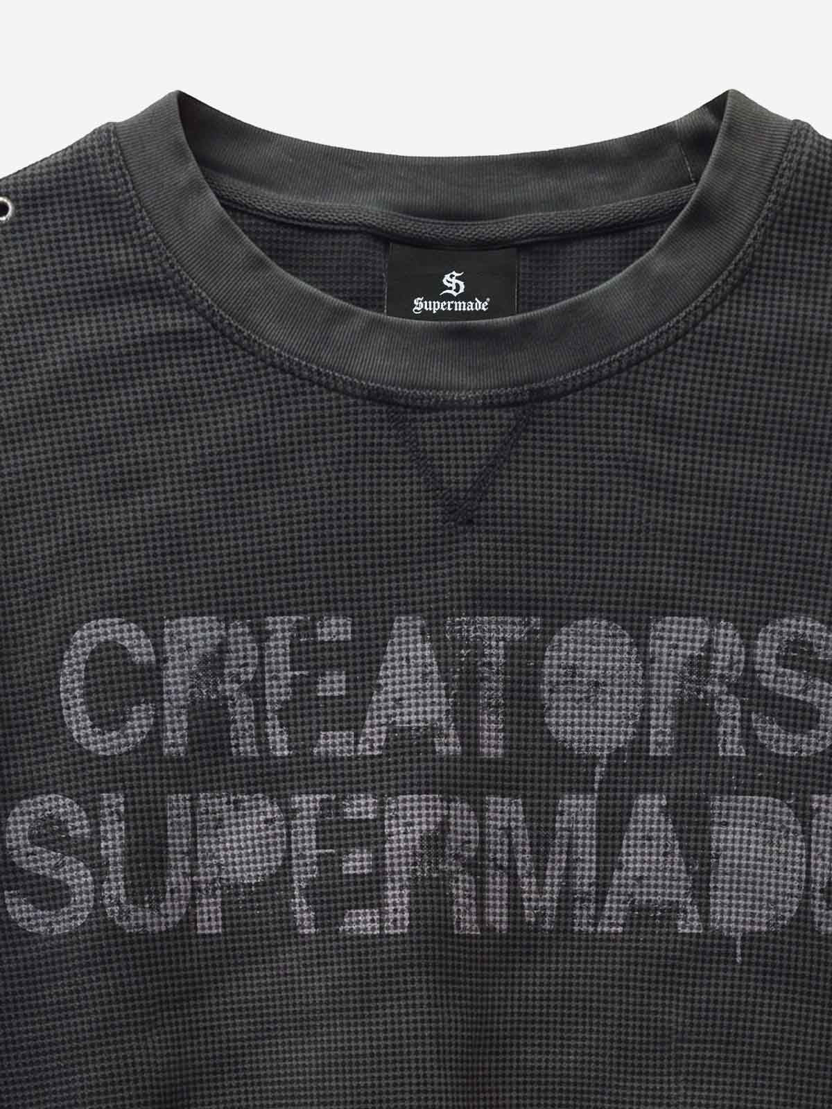 Waffle Knit Metal Detail Tee