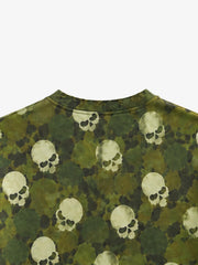 Skull Camo Racing Graphic Boxy Long Sleeve Tee