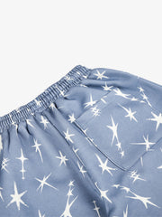 All-Over Star Pleated Baggy Sweatpants