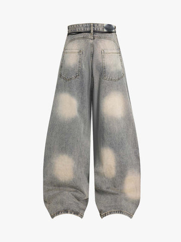Pleated Scimitar Jeans