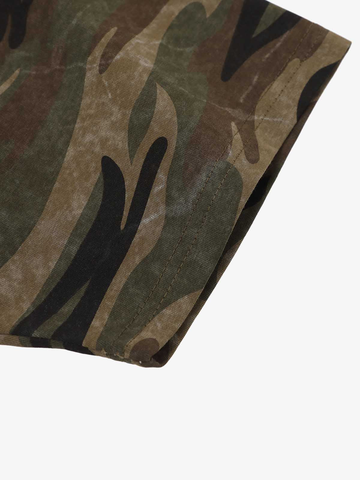 Camo Patchwork Embroidered Tee