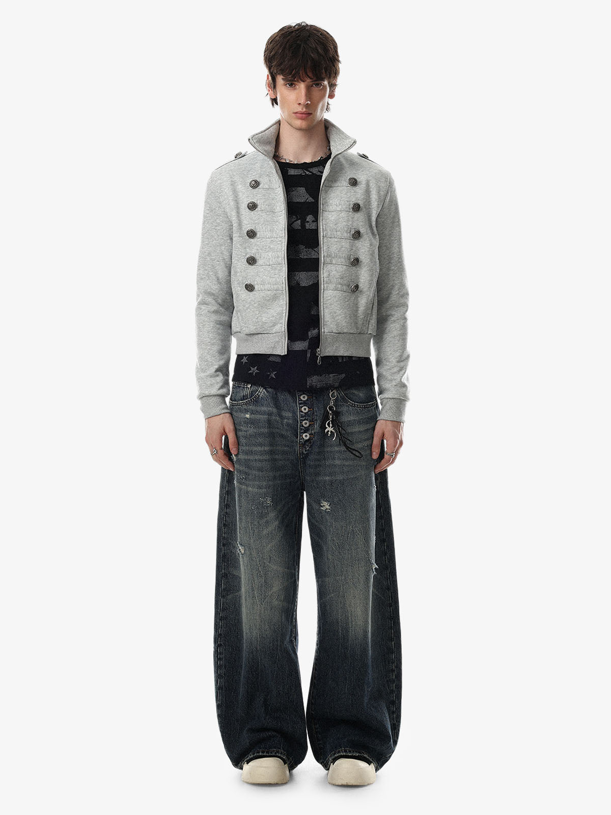Napoleon Button Boxy Fit Jacket