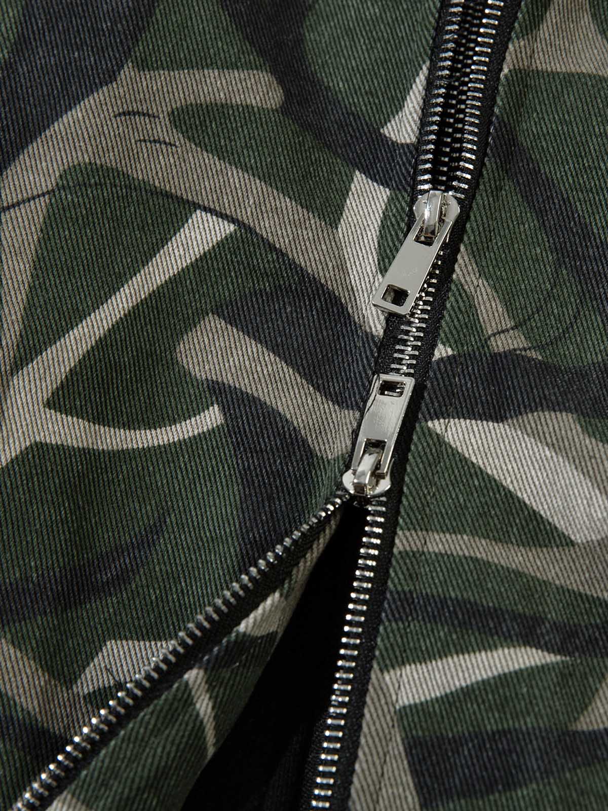 Thesupermade Camouflage Faux Two-piece Hooded Fleece Jacket Tracksuit - 2331