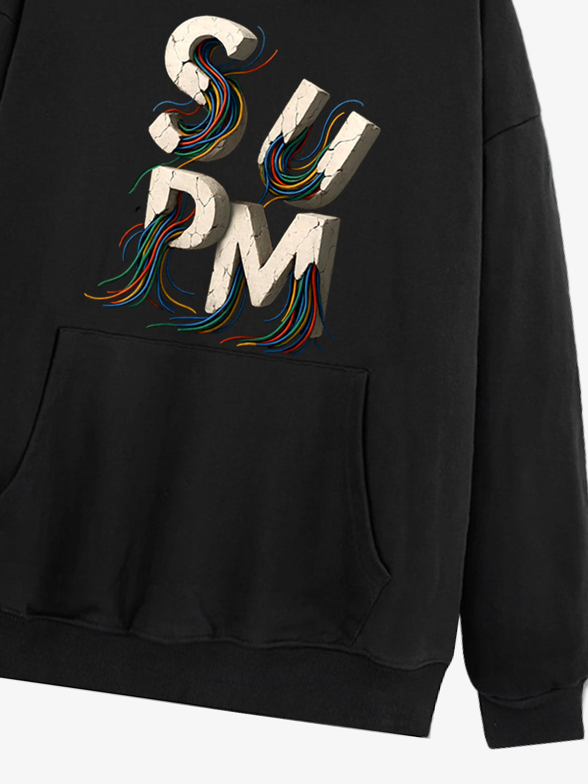Street Gravel Wire Font Hoodie 