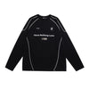 Leopard-Panel Slogan Quick-Dry Long Sleeve Tee