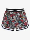 Short de basketball rétro en maille à cordon de serrage