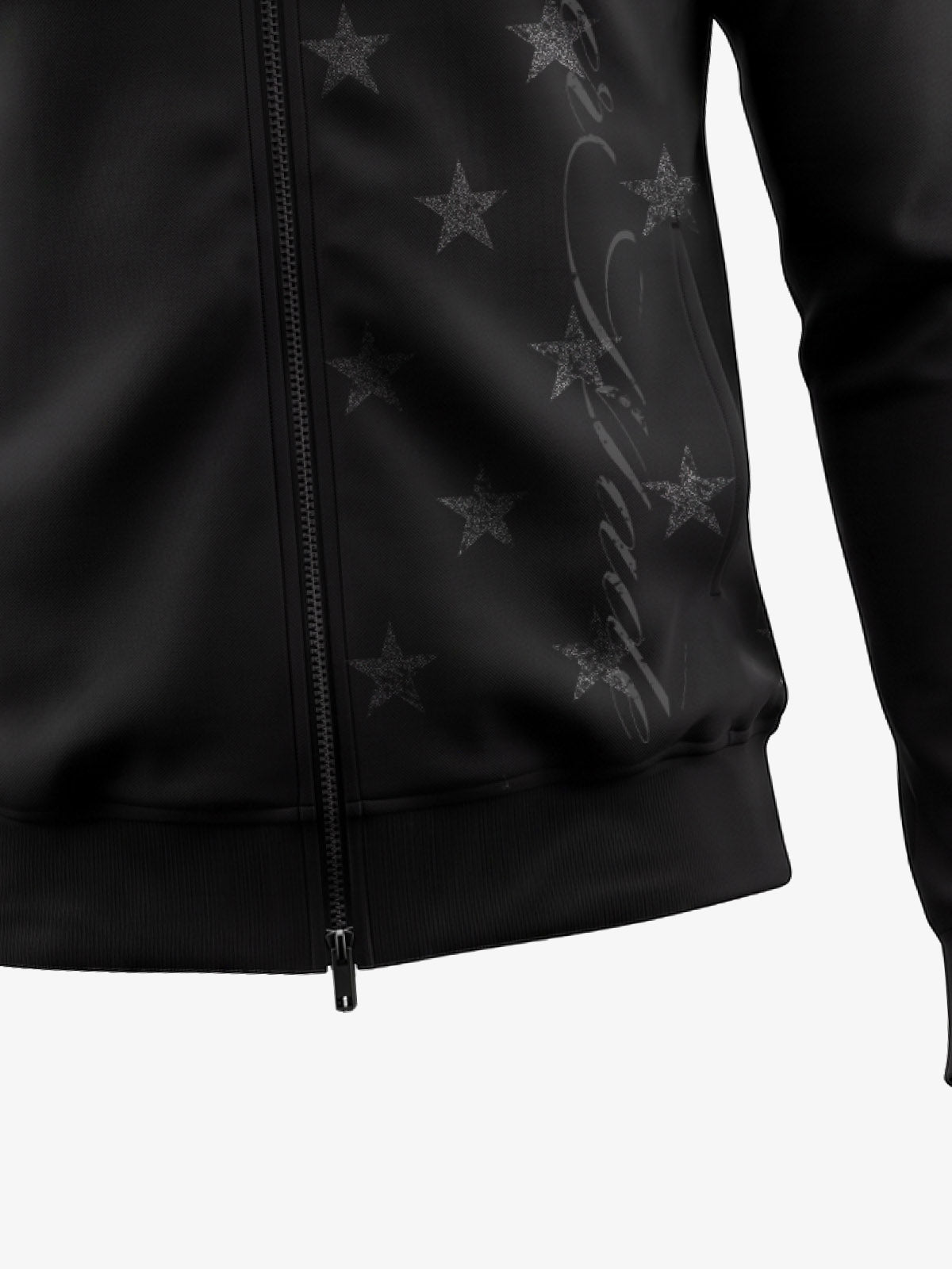 Veste à double fermeture éclair imprimée étoiles