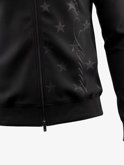 Veste à double fermeture éclair imprimée étoiles