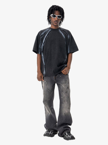 Retro Structured Panels T-Shirt 