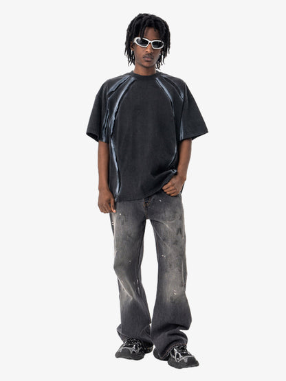 Retro Structured Panels T-Shirt 