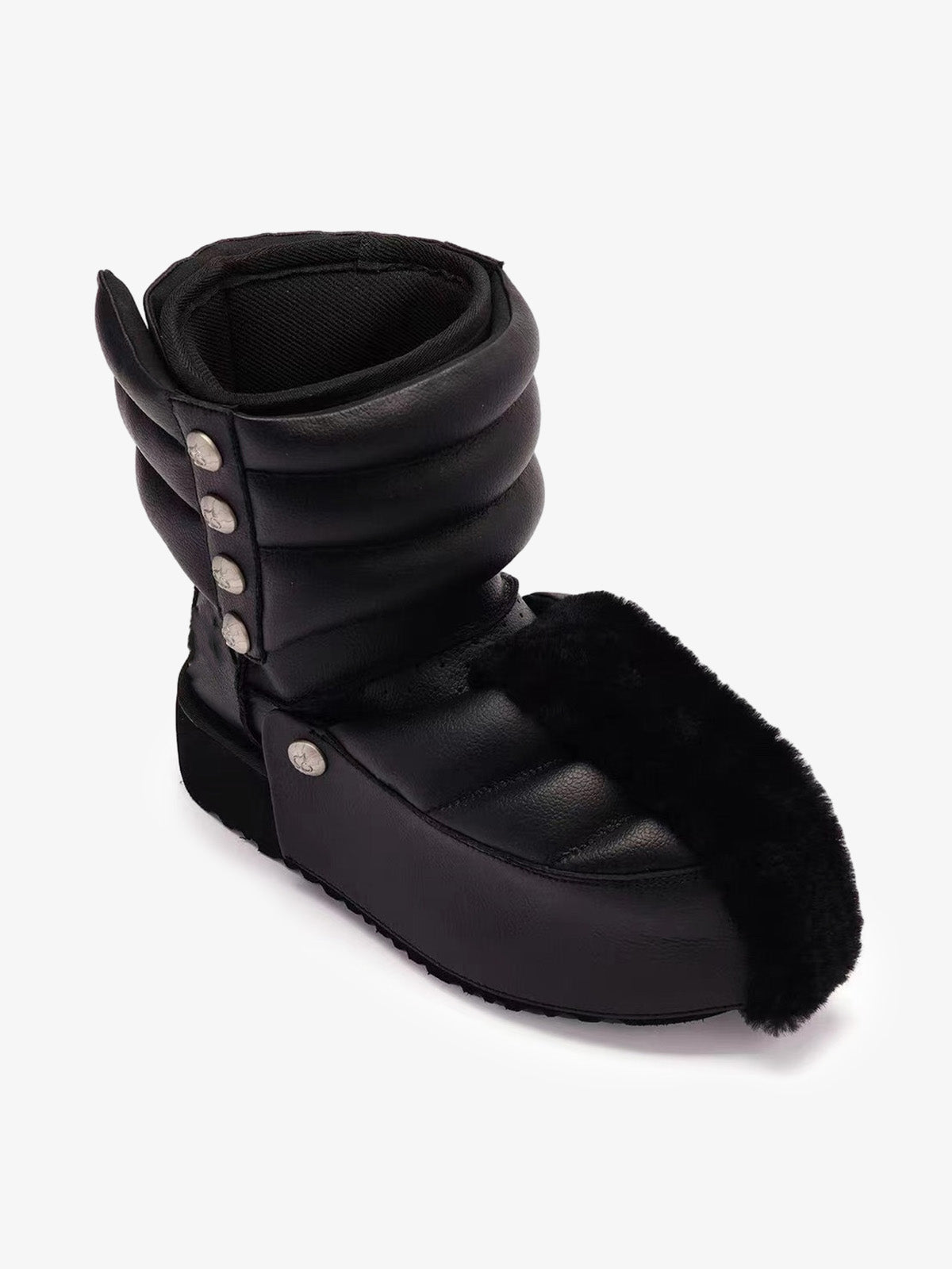 Faux-Fur Trim Padded Platform Snow Boots