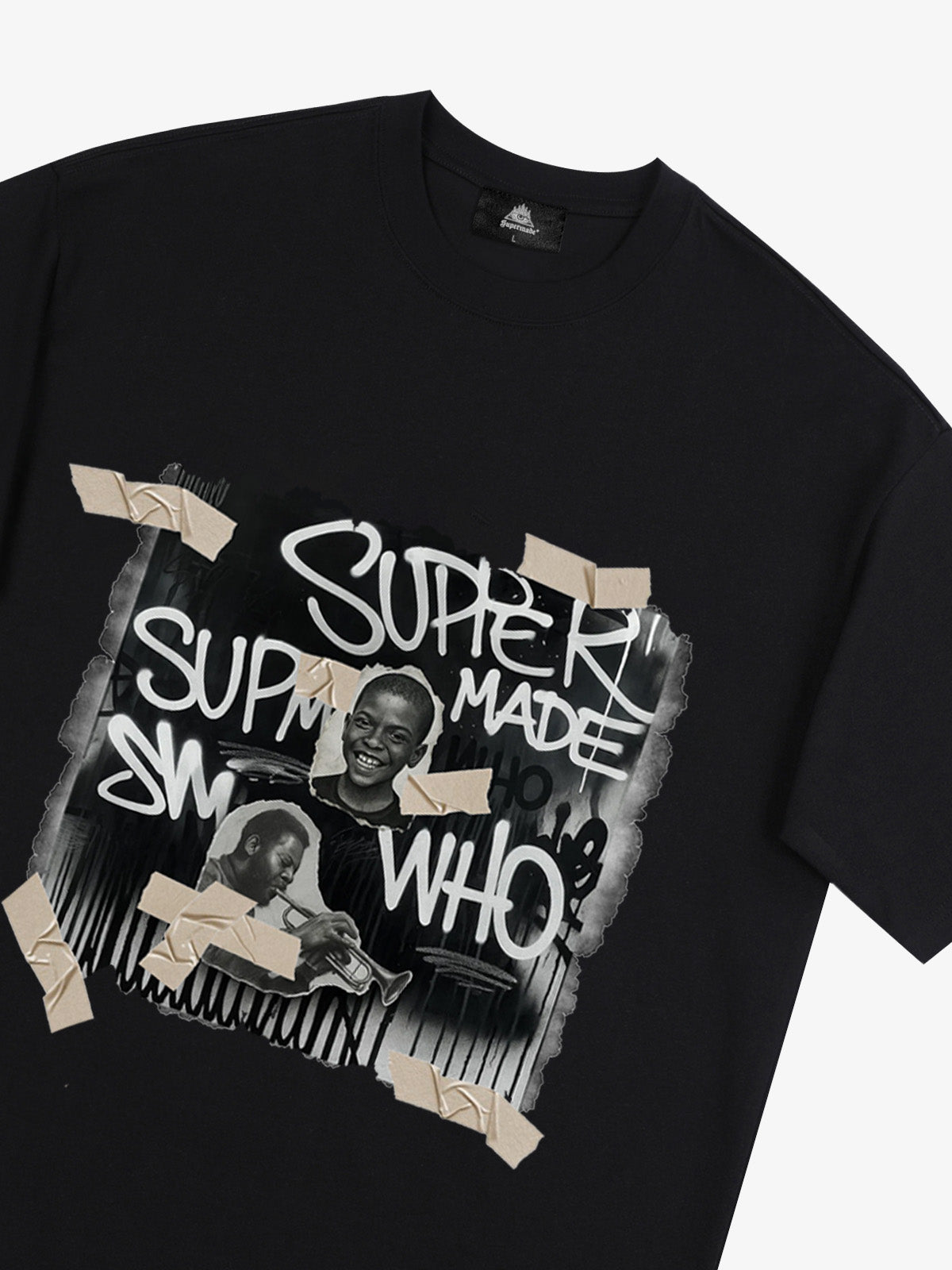Supermade Street Retro Character Collage T-shirt 