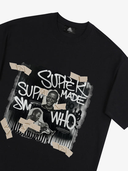 Supermade Street Retro Character Collage T-shirt 