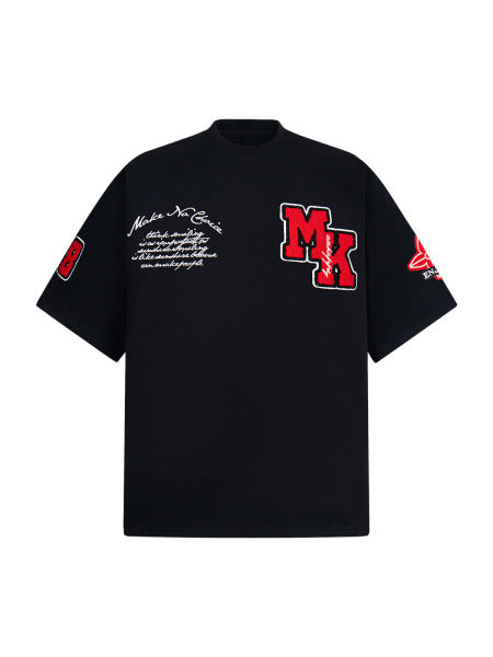 Heavy Embroidery Patch Embroidered T-shirt 