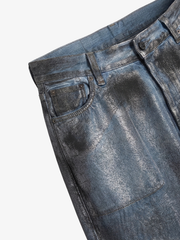 Heavyweight Washed Coated Wide-Leg Jeans