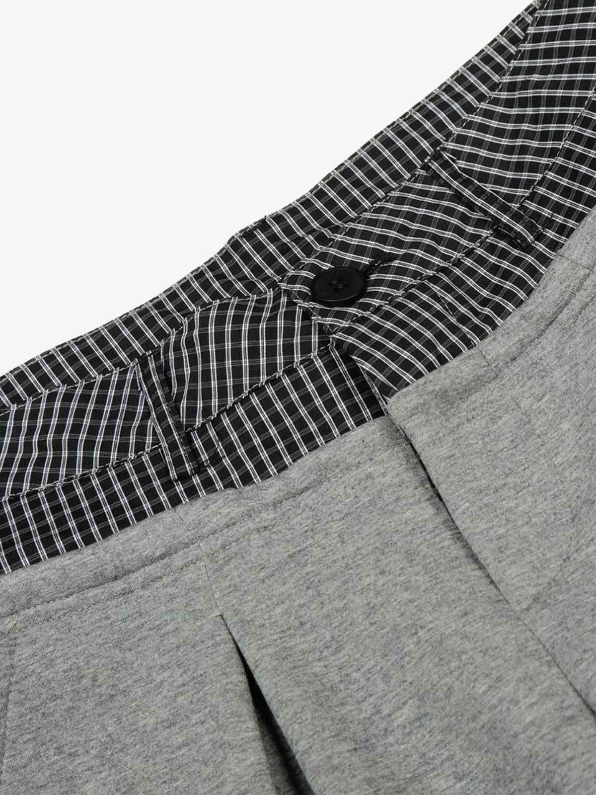 High-Waisted Wide-Leg Pants with Contrast Waistband 