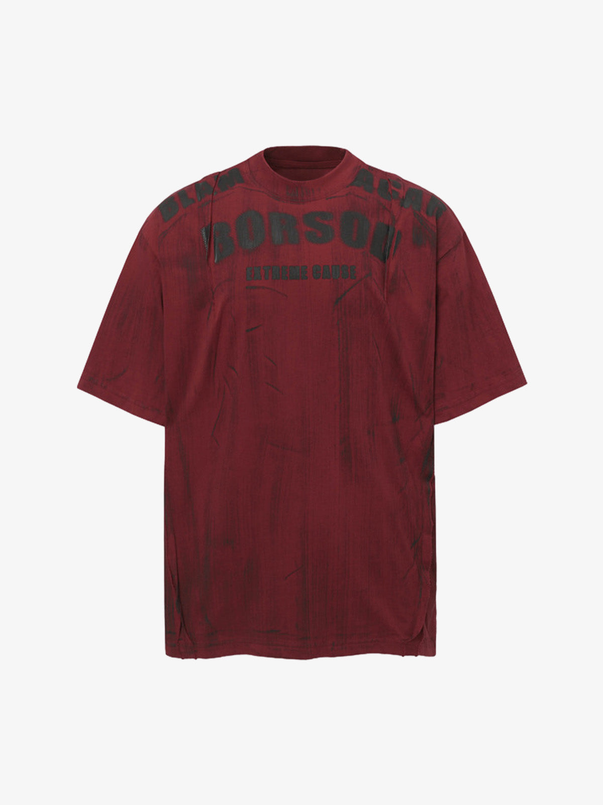 Painted Distressed Print Short-sleeved T-shirt 