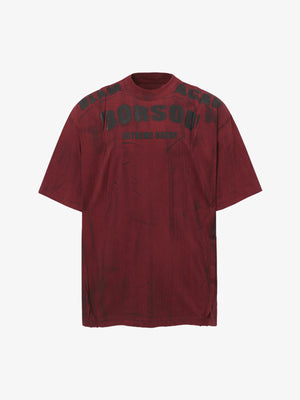 Painted Distressed Print Short-sleeved T-shirt 