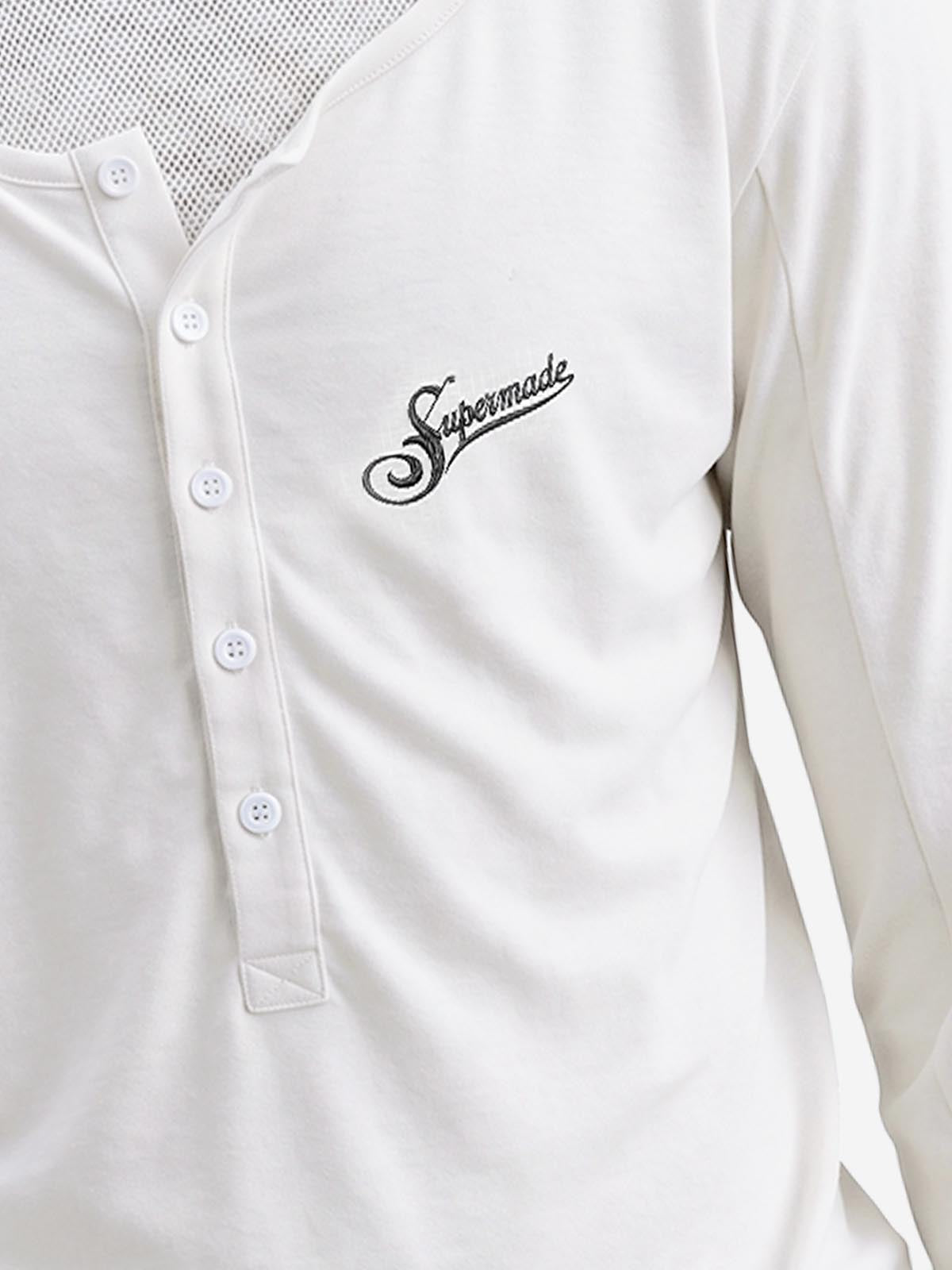 Patchwork Embroidered Long Sleeve Tee