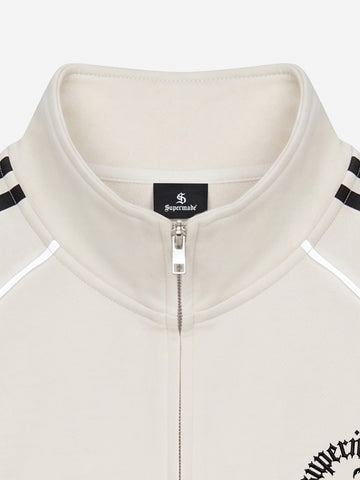 Reflective Stripe Logo Embroidered Tracksuit