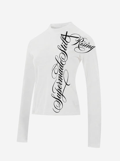 Vertical Letter Graphic Long Sleeve Tee