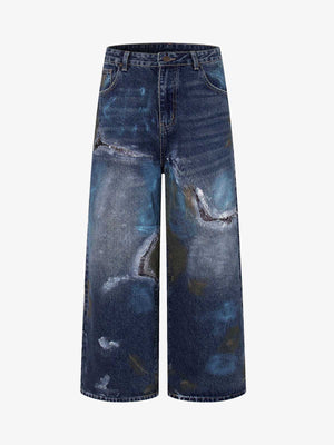 Vintage Washed Distressed Jeans 