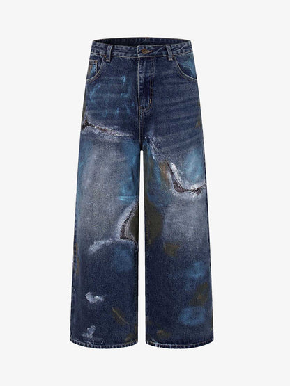 Vintage Washed Distressed Jeans 