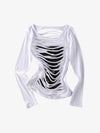 Slim-Fit-Langarmshirt mit Cut-Outs