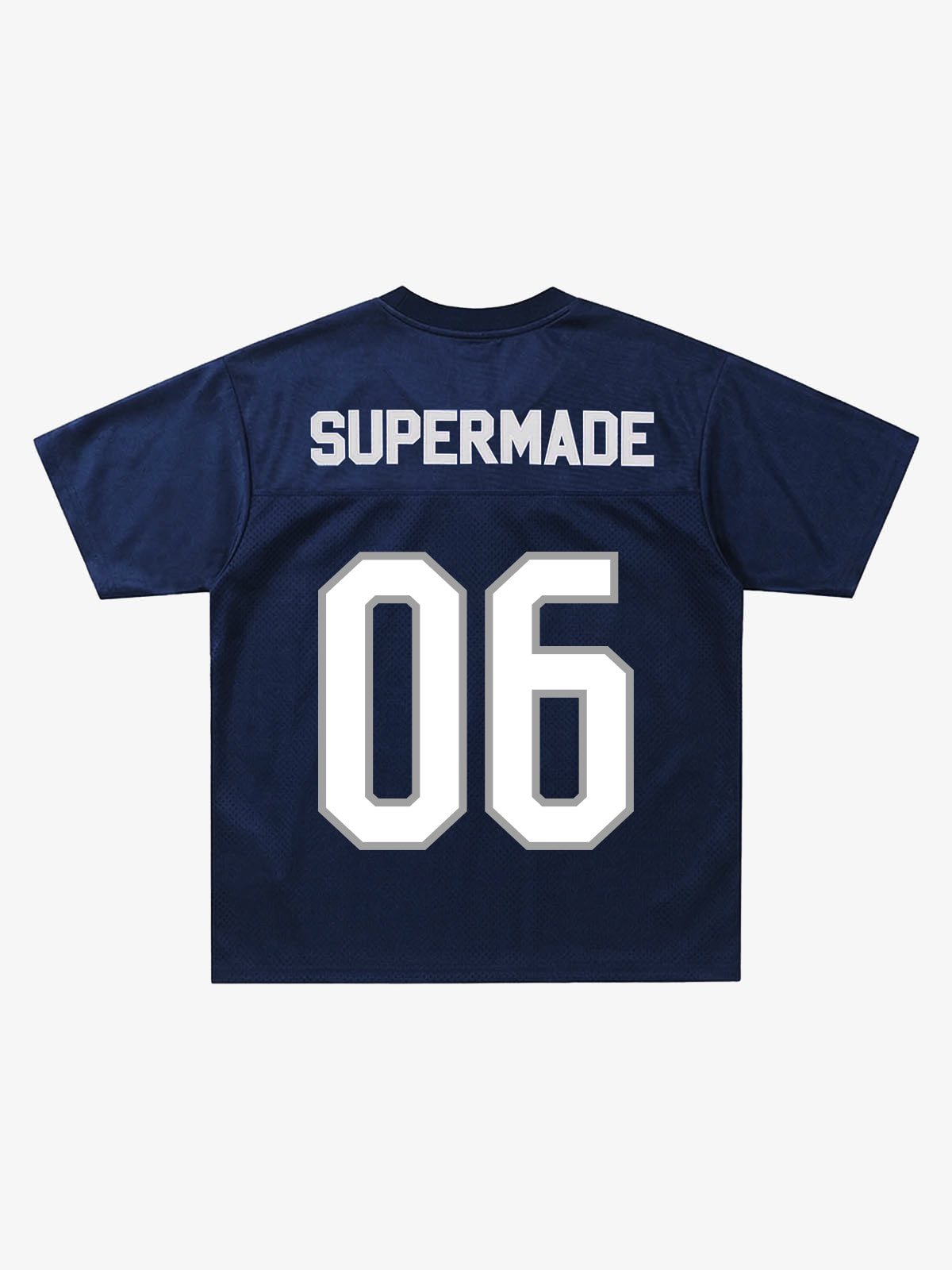 Supermade Classic Blue Embroidered Jersey Pattern Customization 