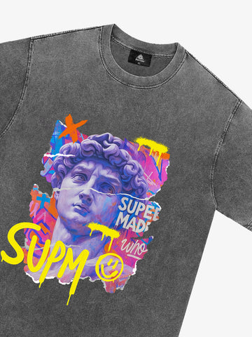 David Sculpture Vibrant Graffiti Art T-Shirt 
