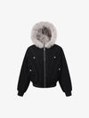Faux Fur Hooded Padded Bomber Jacket 
