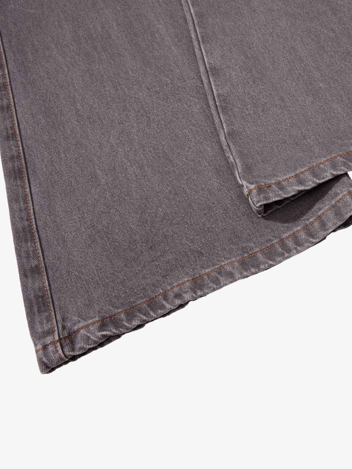 Retro Faded Multi-Pocket Flared Cargo Jeans 