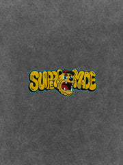 Street Graffiti Trendy Tiger Head Font T-Shirt 