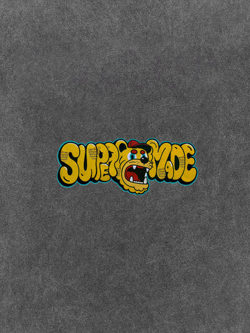 Street Graffiti Trendy Tiger Head Font T-Shirt 