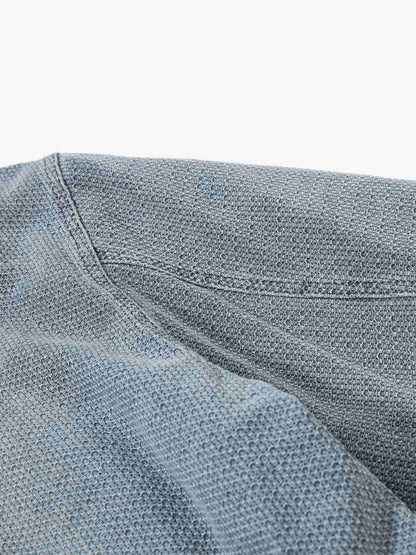 Washed Embroidered Fur-Lined Denim Bomber Jacket