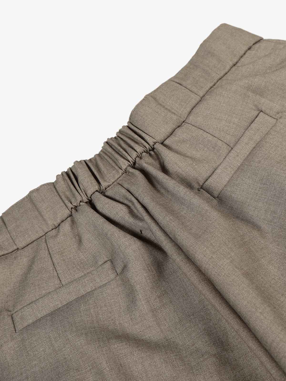 Pleated Drawstring Scimitar Track Pants 