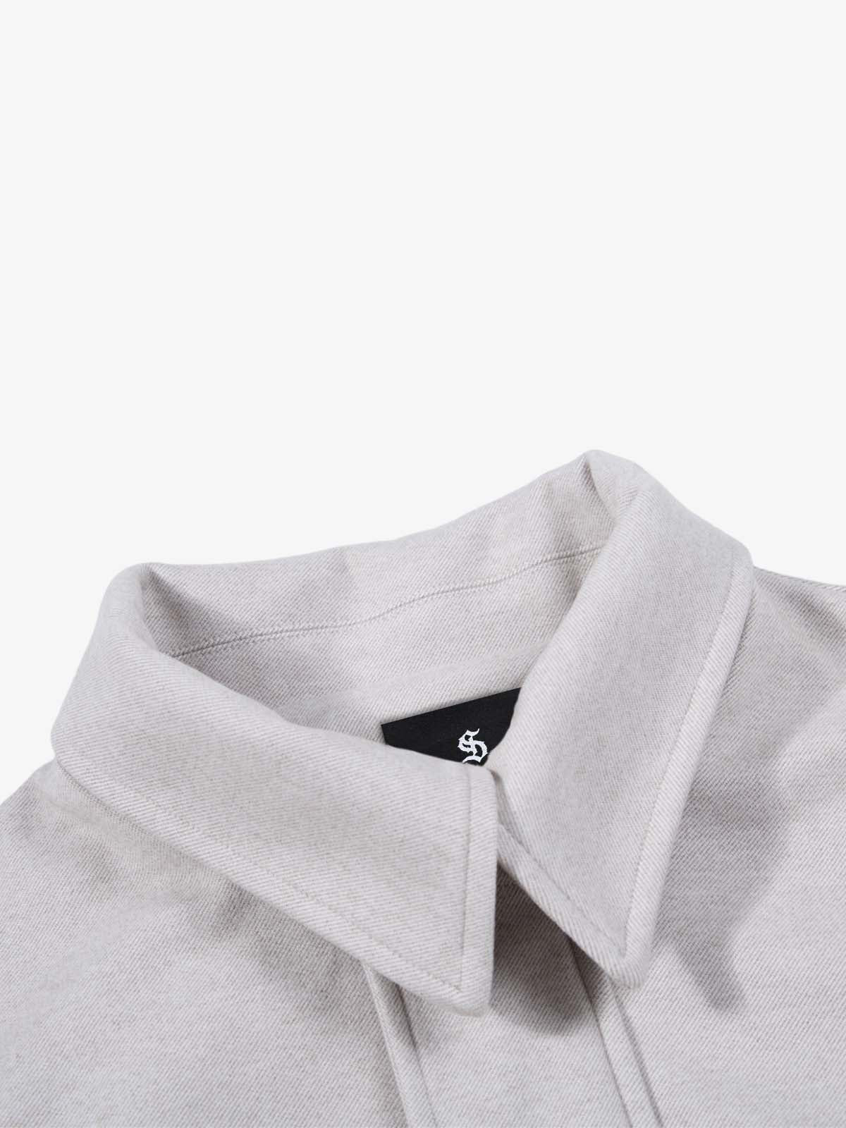 Convertible-Collar Snap-Button Bomber Jacket