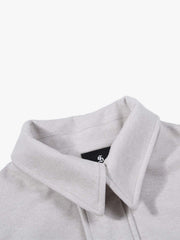 Convertible-Collar Snap-Button Bomber Jacket