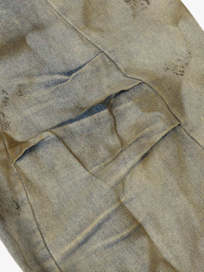 Wide-Leg Tie-Dye Denim Trousers for Modern Fashionistas 