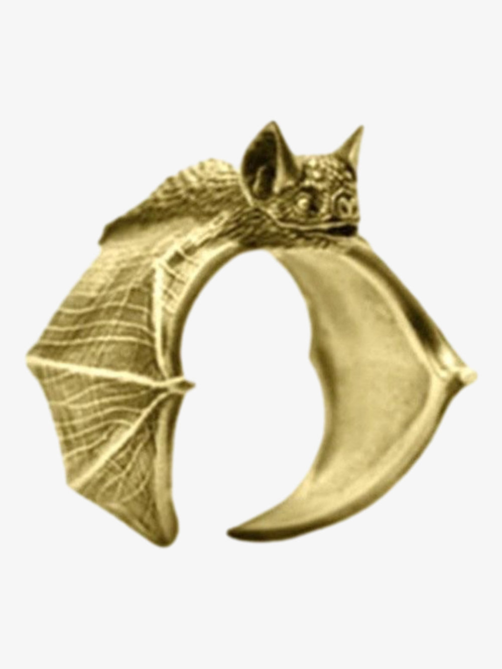 Gothic Bat Open Ring 