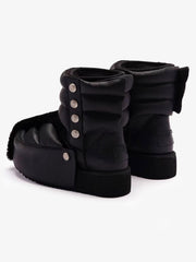 Faux-Fur Trim Padded Platform Snow Boots