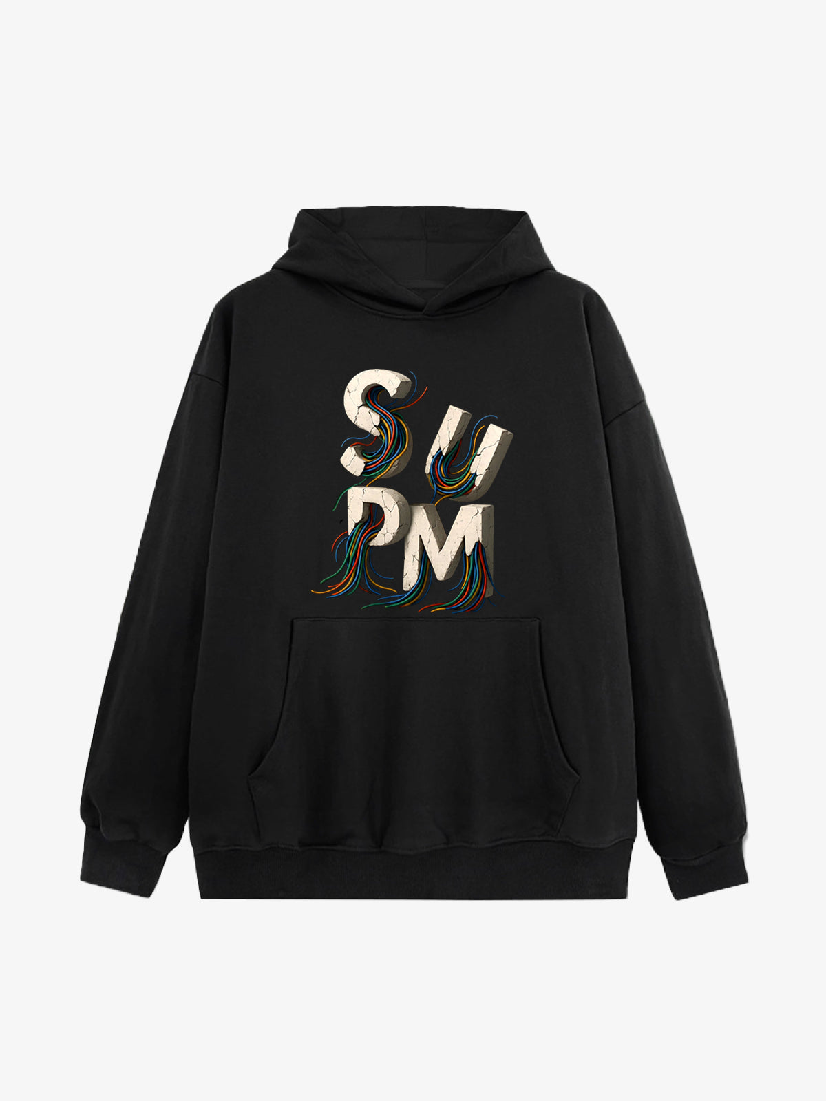 Street Gravel Wire Font Hoodie 