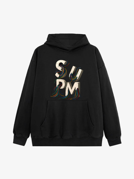 Street Gravel Wire Font Hoodie 