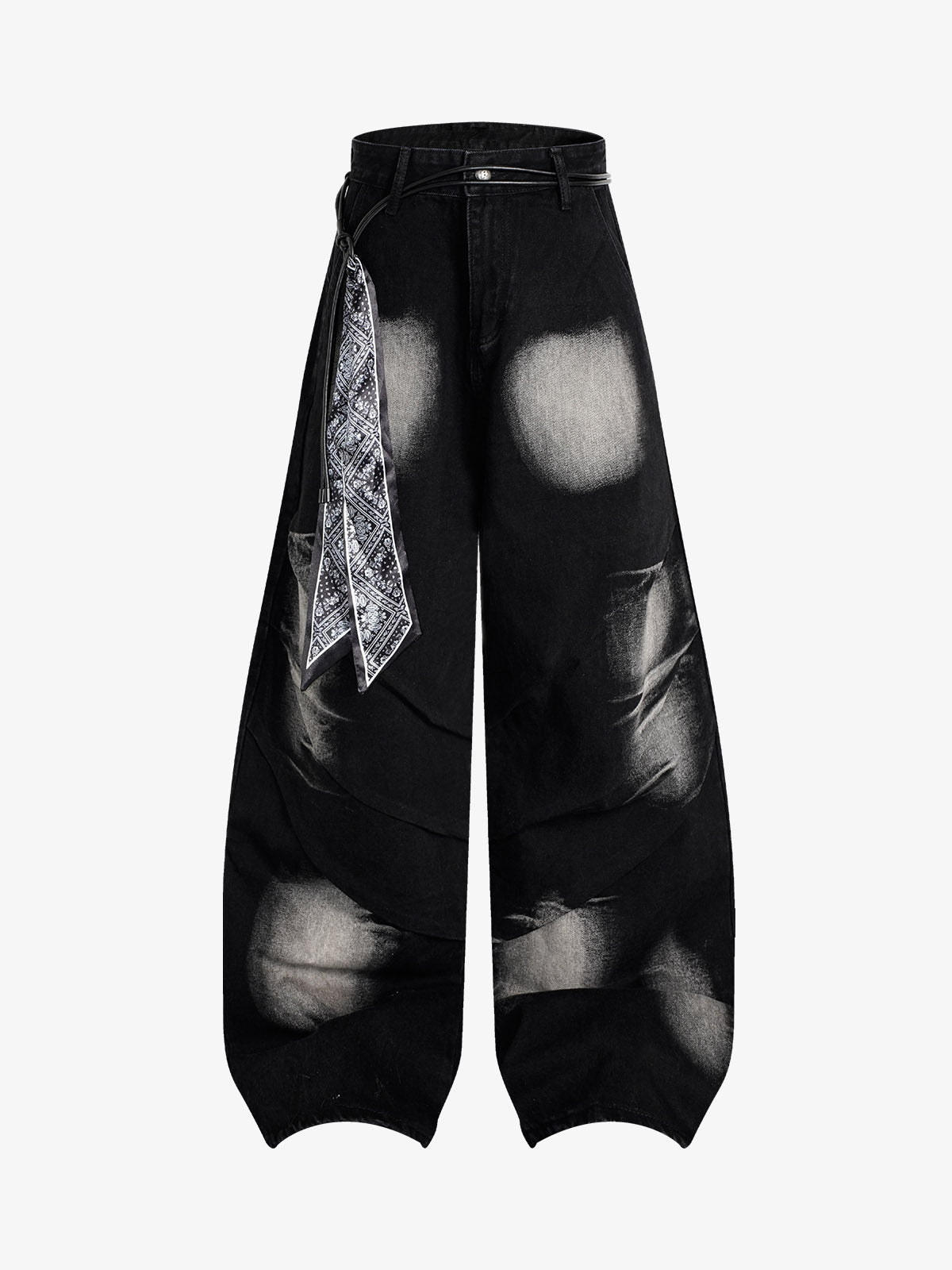 Plissee-Scimitar-Jeans