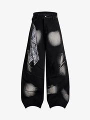 Plissee-Scimitar-Jeans