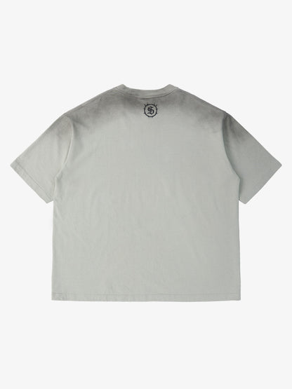 Supermade Distressed Rebellious Gun and Cross Print T-Shirt 